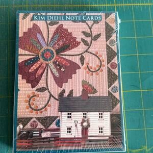NIB Kim Diehl Notecards Quilt Designs 12 cards and envelopes Sealed